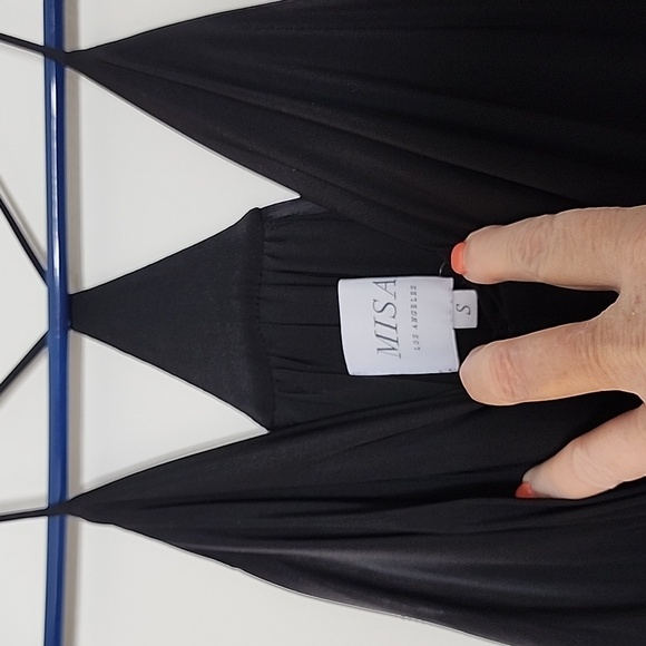 NEW Misa Los Angeles Domino MAXI Dress Twisted Knot RICH BLACK Luxury Summer - Picture 10 of 15